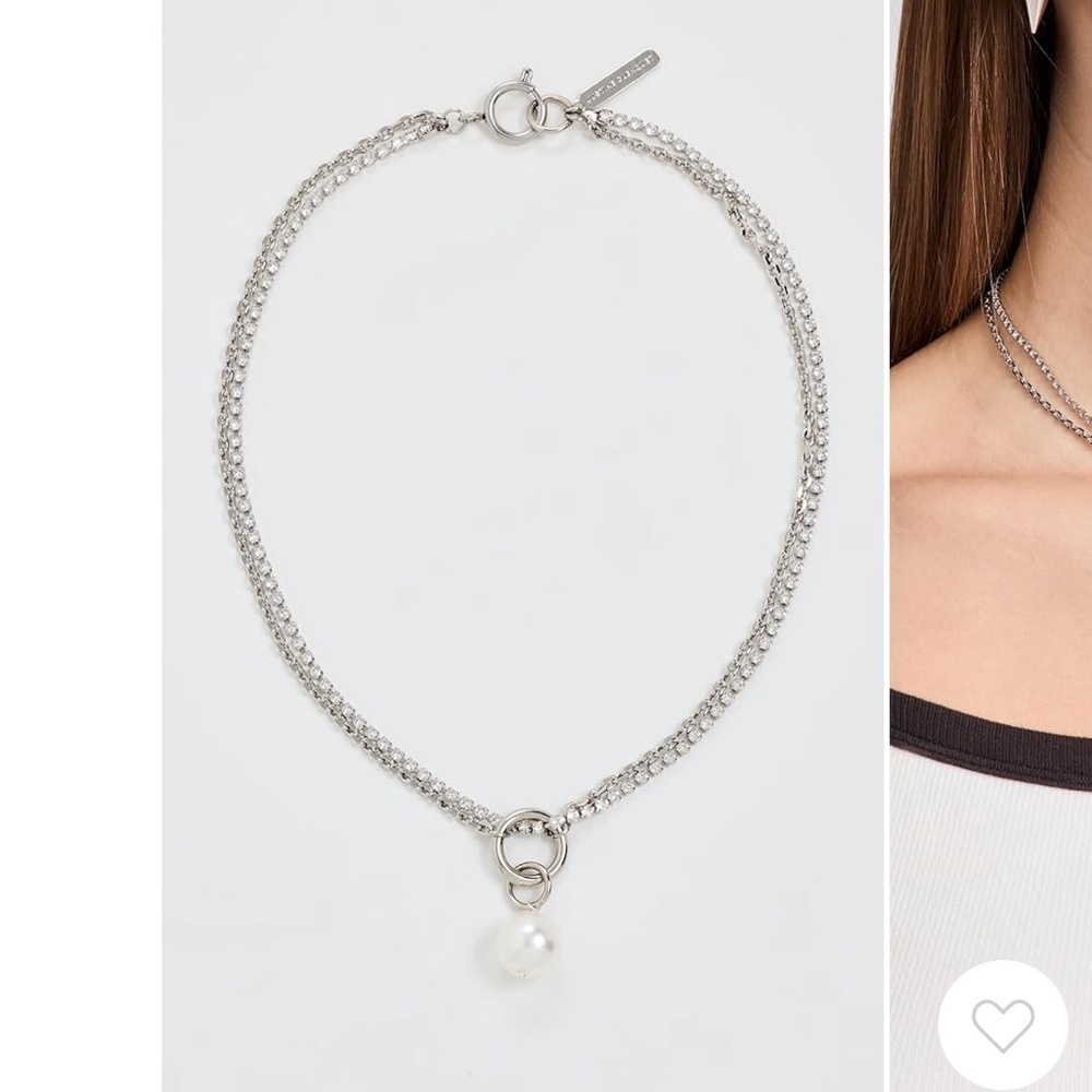 Justine Clenquet Romy Choker Palladium Pearl
